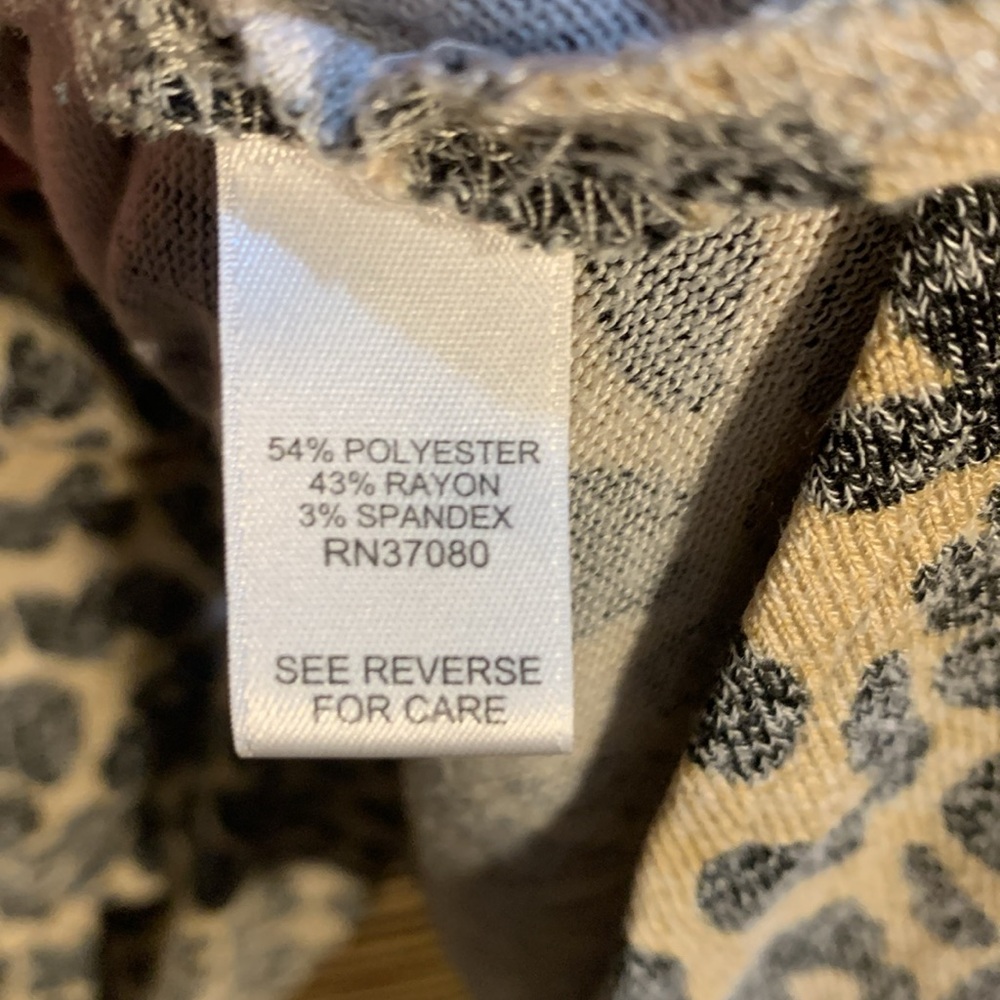 Active Cowl Neck Animal Print Brown Black Sweater 26/28W - Picture 6 of 9